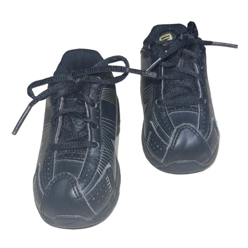 Nike Shox Toddler 397202 Tennis Shoes 5C Casual LaceUp Stripes Black Silver 2009